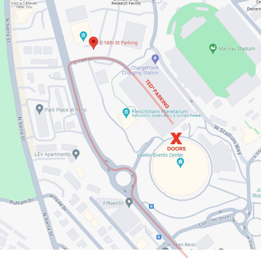 TEDx Parking map with guides